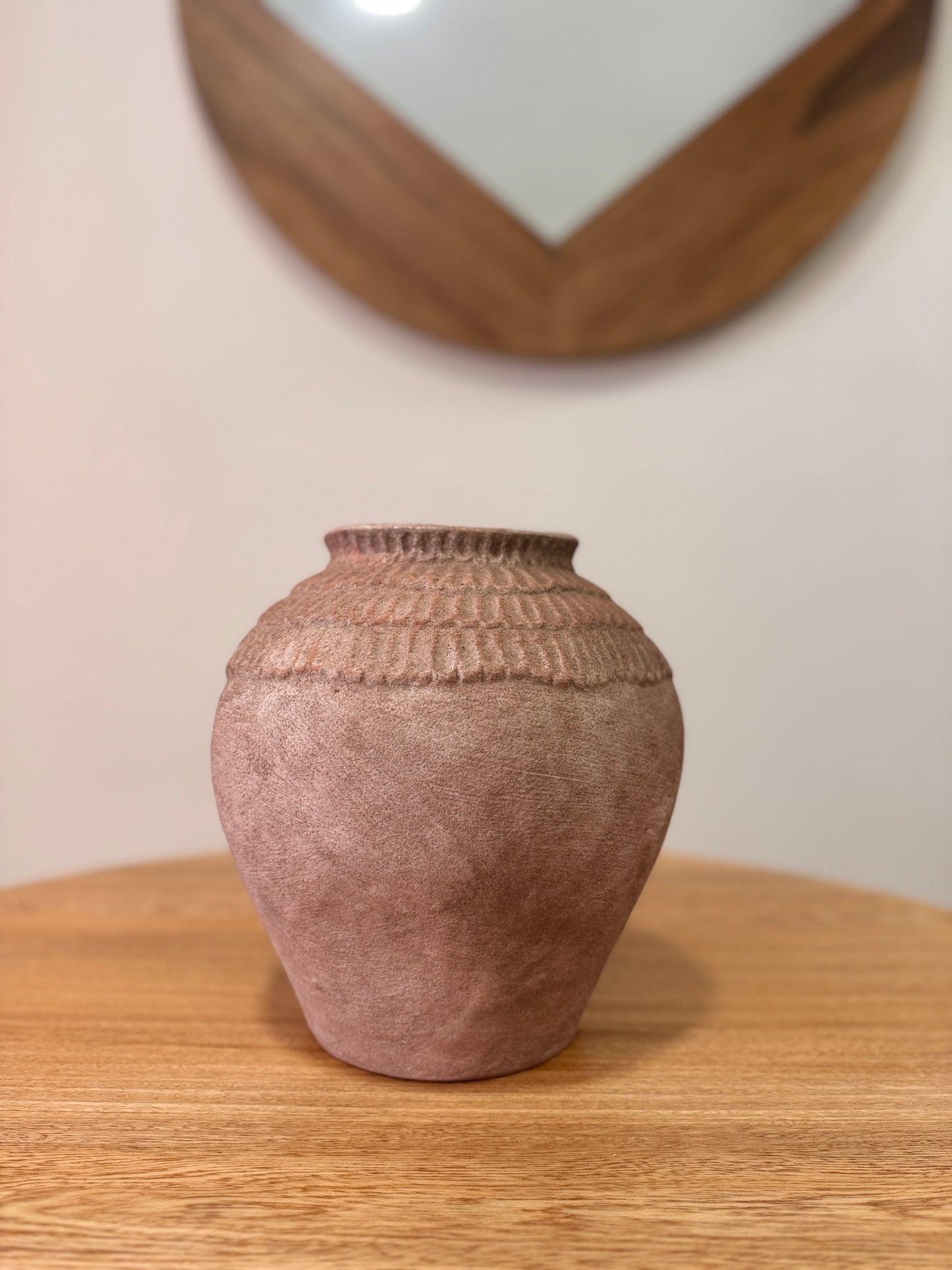 Jarrones Decorativos Rústicos Terracota de Marmolina - 2 Tamaños
