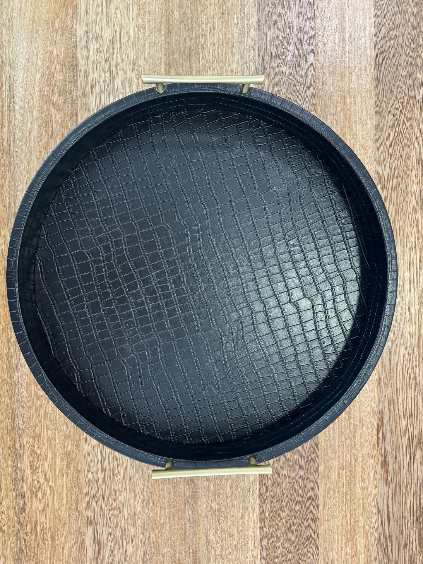 Bandeja Decorativa Redonda Negra