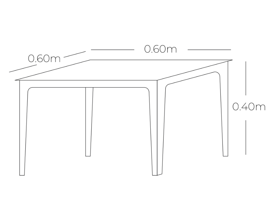 Mesa Auxiliar Andiamo Medidas