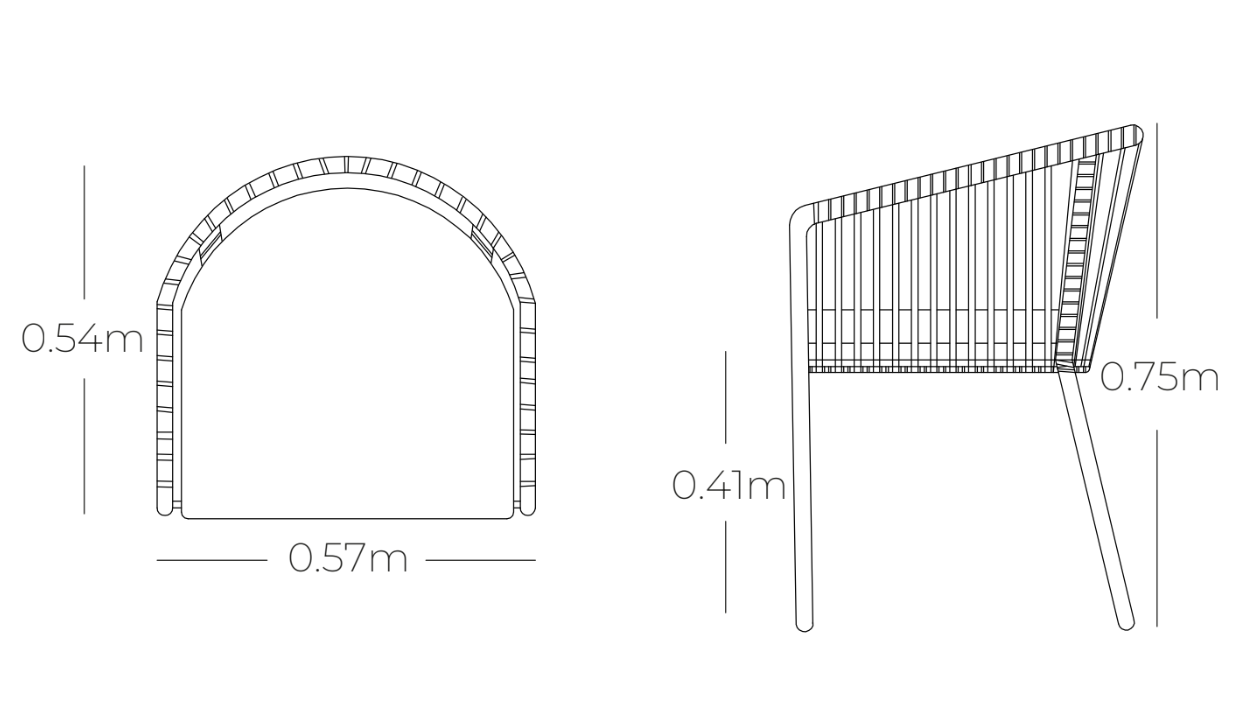 Silla Bowdon medidas