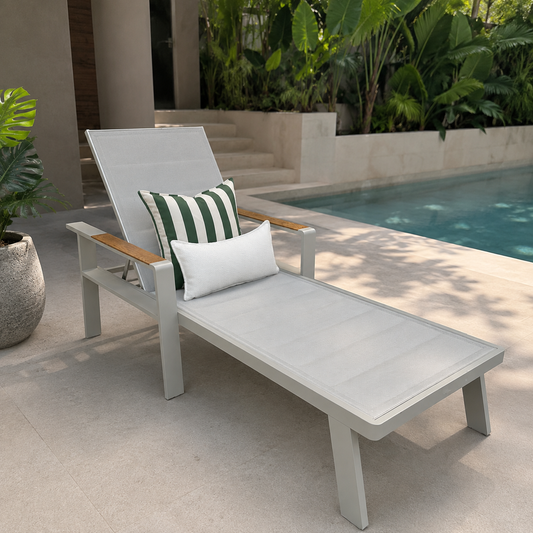 Asoleadora CEDAR para piscina y terraza exterior - Kasanova Decoración