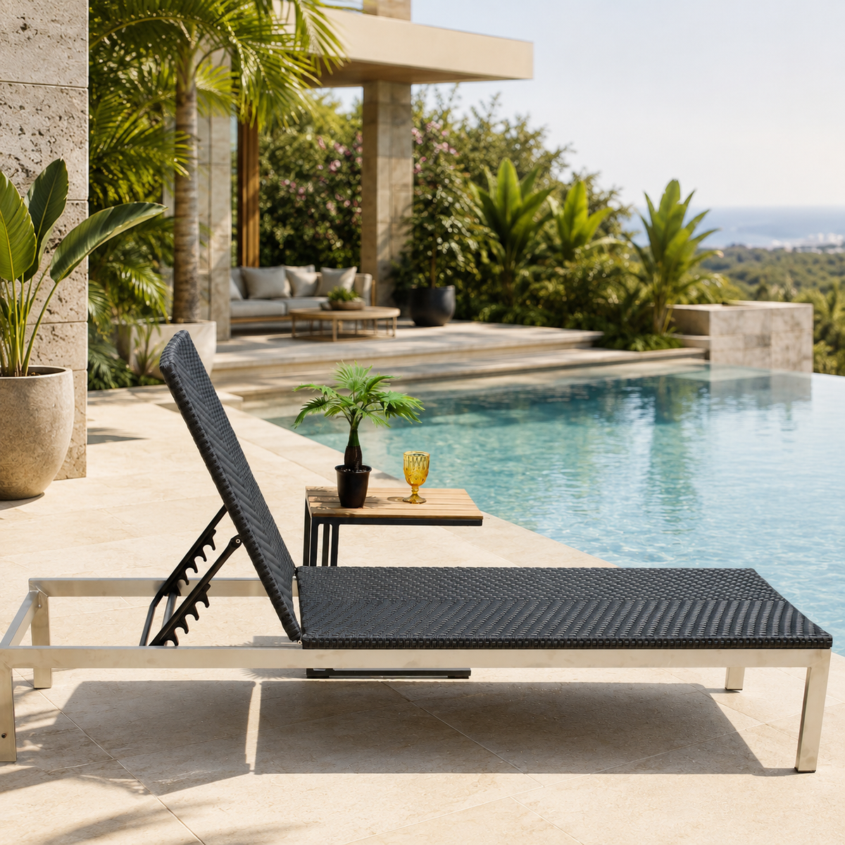 Asoleadora TOLOSA reclinable para piscina y espacios exteriores