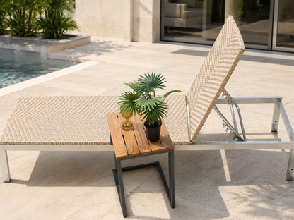 Asoleadora TOLOSA en acero inoxidable para terraza y zona de piscina