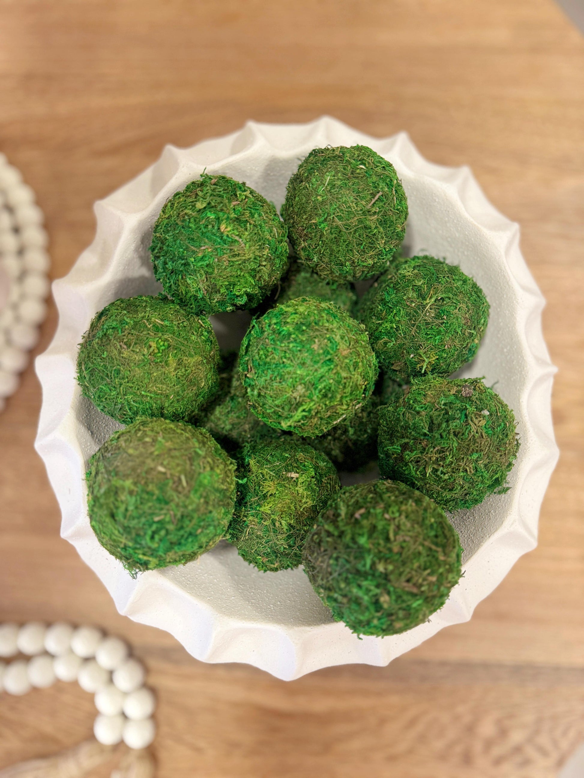 Bolas decorativas de musgo pequeñas 6cm de diámetro, venta por unidad para decoración natural