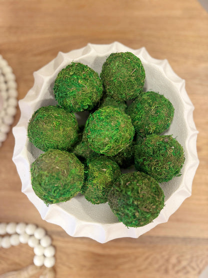 Bolas decorativas de musgo pequeñas 6cm de diámetro, venta por unidad para decoración natural