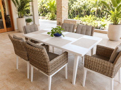 Comedor MARATUA de 6 puestos para terraza exterior residencial