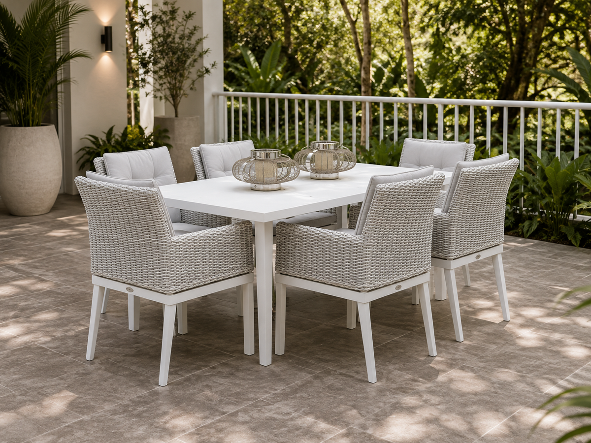 Comedor MARATUA de 6 puestos para terraza y espacios exteriores