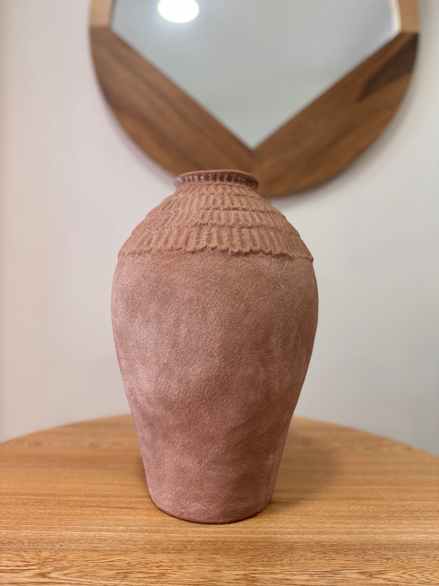 Jarrones Decorativos Rústicos Terracota de Marmolina - 2 Tamaños