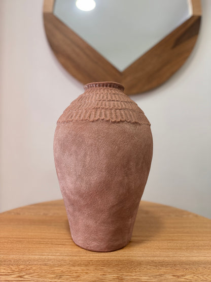 Jarrones Decorativos Rústicos Terracota de Marmolina - 2 Tamaños