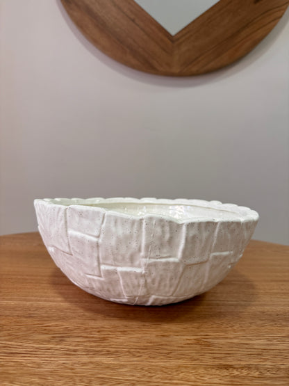 Bowls Decorativos Blancos de Marmolina - 2 Tamaños