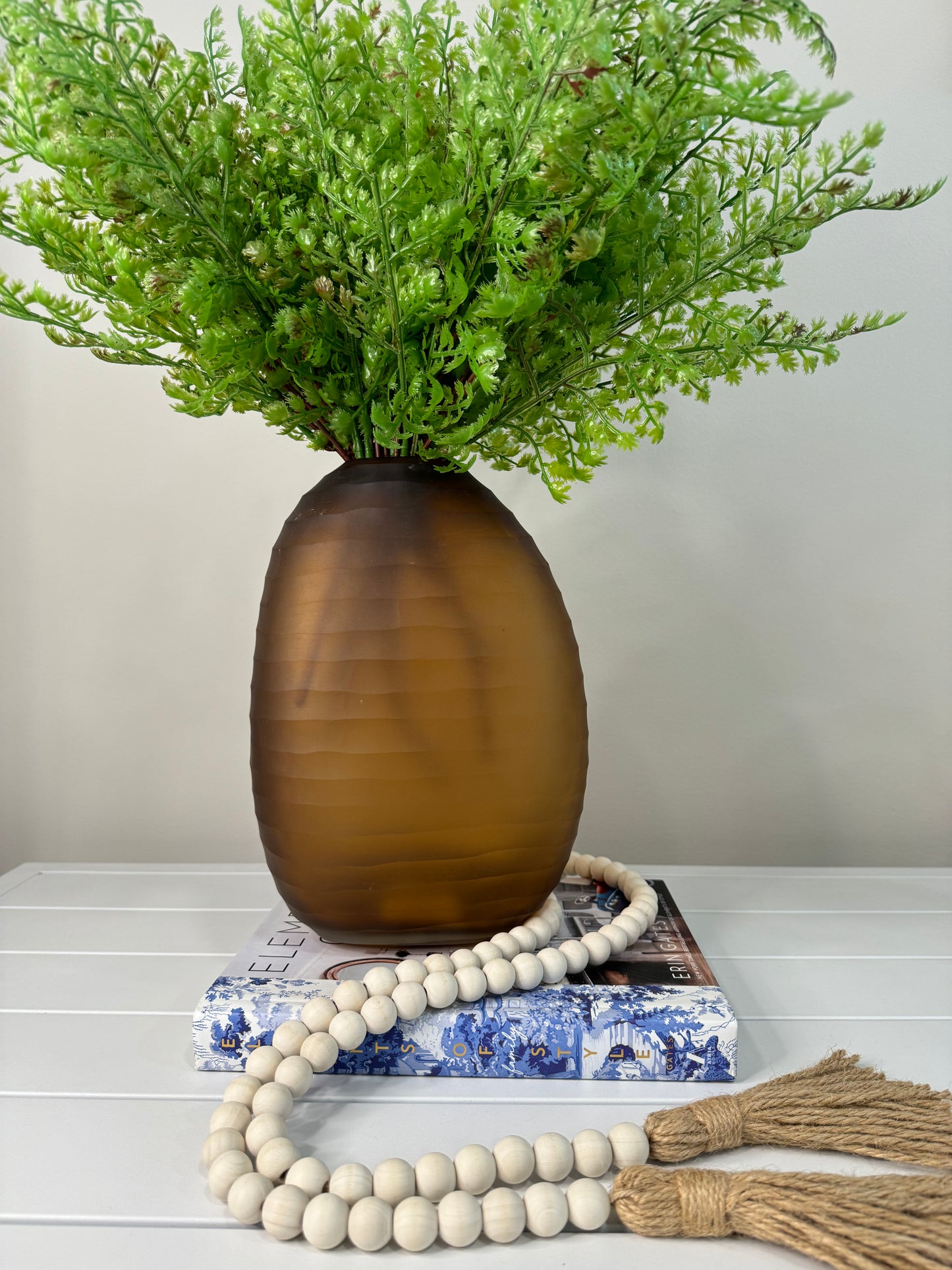 Jarrón decorativo de cristal facetado estilo marroquí, florero artesanal elegante 27cm