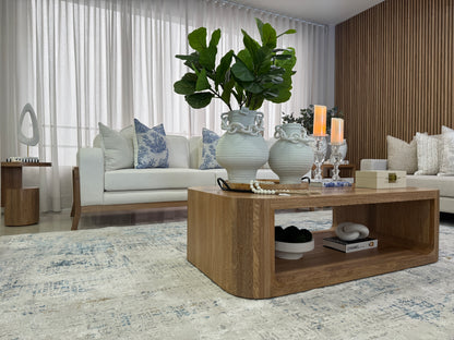 Jarrones blancos de cerámica con textura y cadena decorativa - Set de 2 piezas