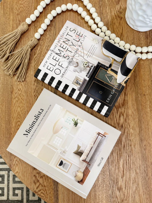 Libro original decorativo de pasta dura 24 x 19.5cm, diseño minimalista para mesa de centro