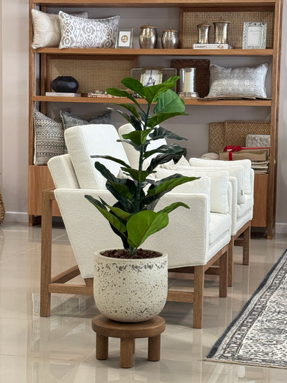 Matera JEDEKO en creastone Ø 30 x 27cm, maceta apta para intemperie con orificio de desagüe