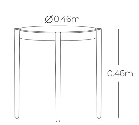 Detalle de mesa auxiliar GENOVA, mesa redonda de aluminio negro Ø 46cm para terraza