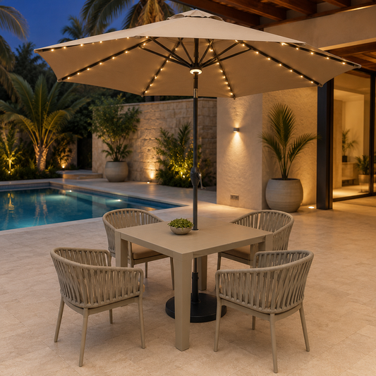 Sillas COSTEIRA Taupe para terraza y exterior - Kasanova Decoración