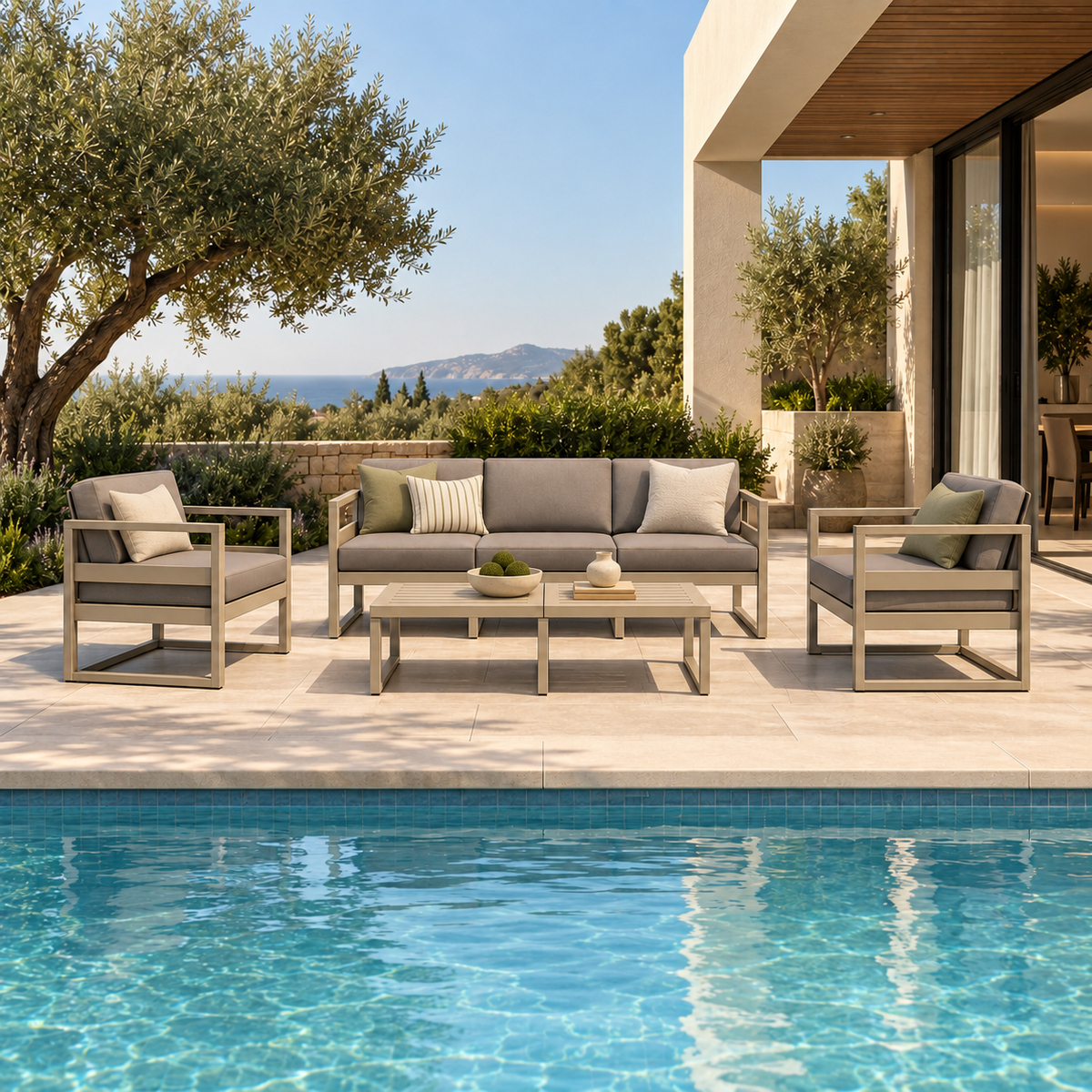Sala ADRIA para terraza y exterior junto a piscina - Kasanova Decoración
