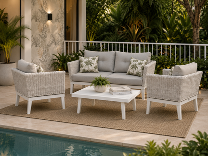 Sala MARATUA para terraza junto a piscina y espacios exteriores cubiertos