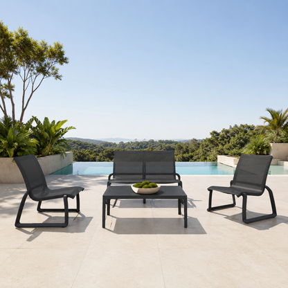 Sala MARE antracita para terraza, jardín y mobiliario exterior