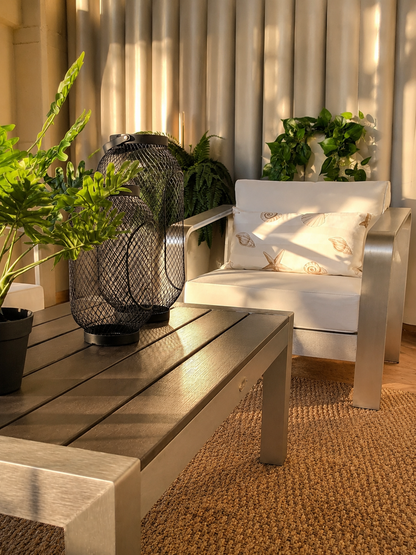 Sala NIZA para interiores y terrazas cubiertas con diseño contemporáneo