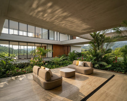 Sala PHI PHI para terraza exterior cubierta en ambiente contemporáneo