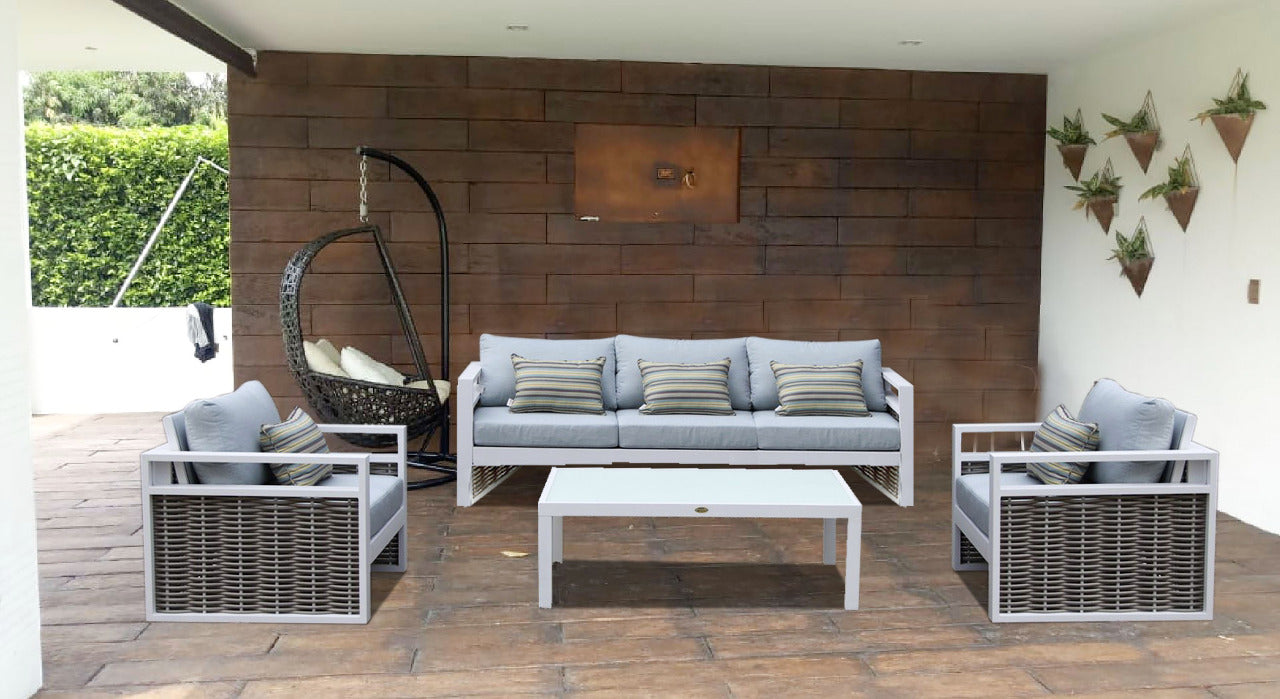 Colección IBIZA completa para sala y comedor en ambiente decorado