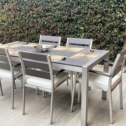 Comedor NIZA con mesa rectangular y sillas