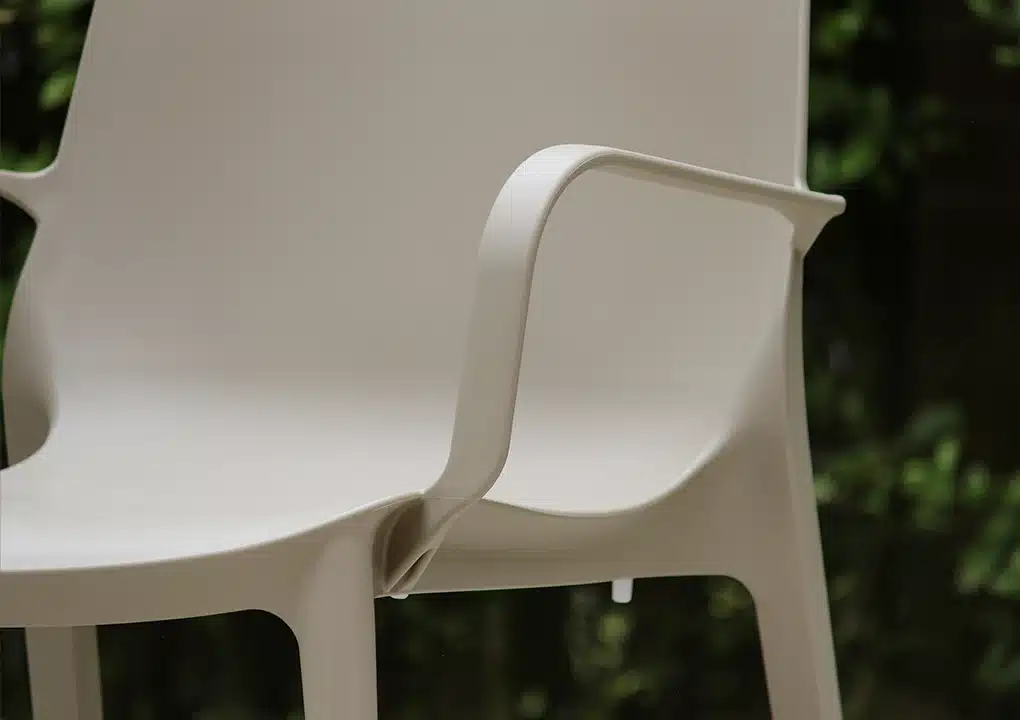 Silla ANDIAMO beige, silla de tecnopolímero apta para intemperie para terraza

