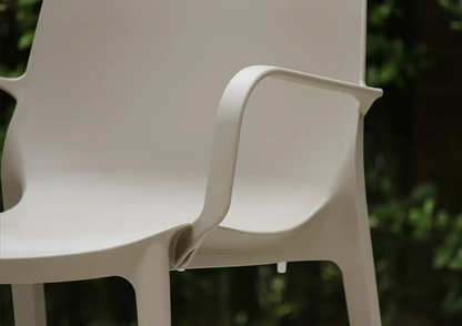 Silla ANDIAMO beige, silla de tecnopolímero apta para intemperie para terraza

