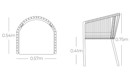 Silla Bowdon medidas