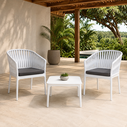 Sillas COSTEIRA blancas para jardín, terraza y exterior