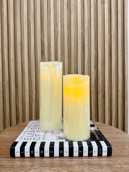 Velas decorativas LED de parafina a pilas, velas sin llama para decoración de sala